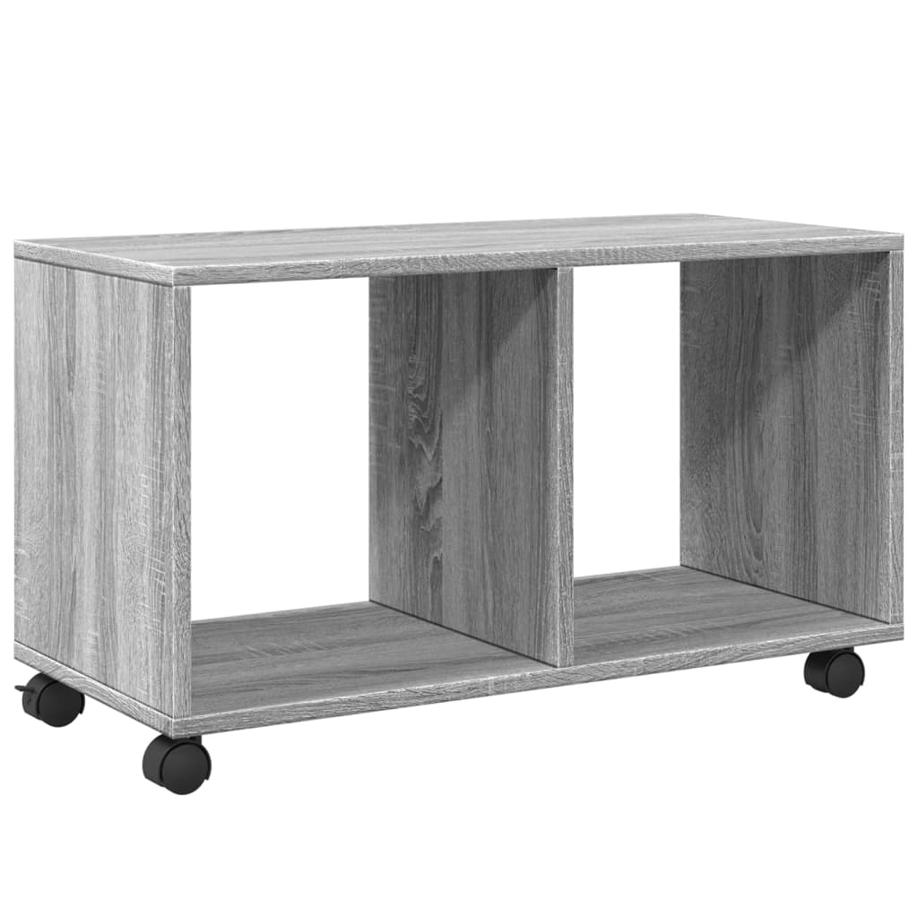 vidaXL Rolling Cabinet Grey Sonoma 72x33x42.5 cm Engineered Wood