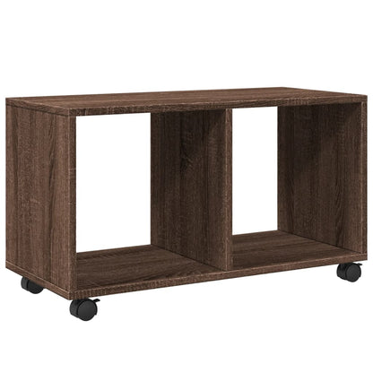 vidaXL Rolling Cabinet Brown Oak 72x33x42.5 cm Engineered Wood