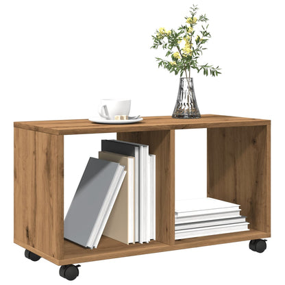 vidaXL Rolling Cabinet Artisian Oak 72x33x42.5 cm Engineered Wood