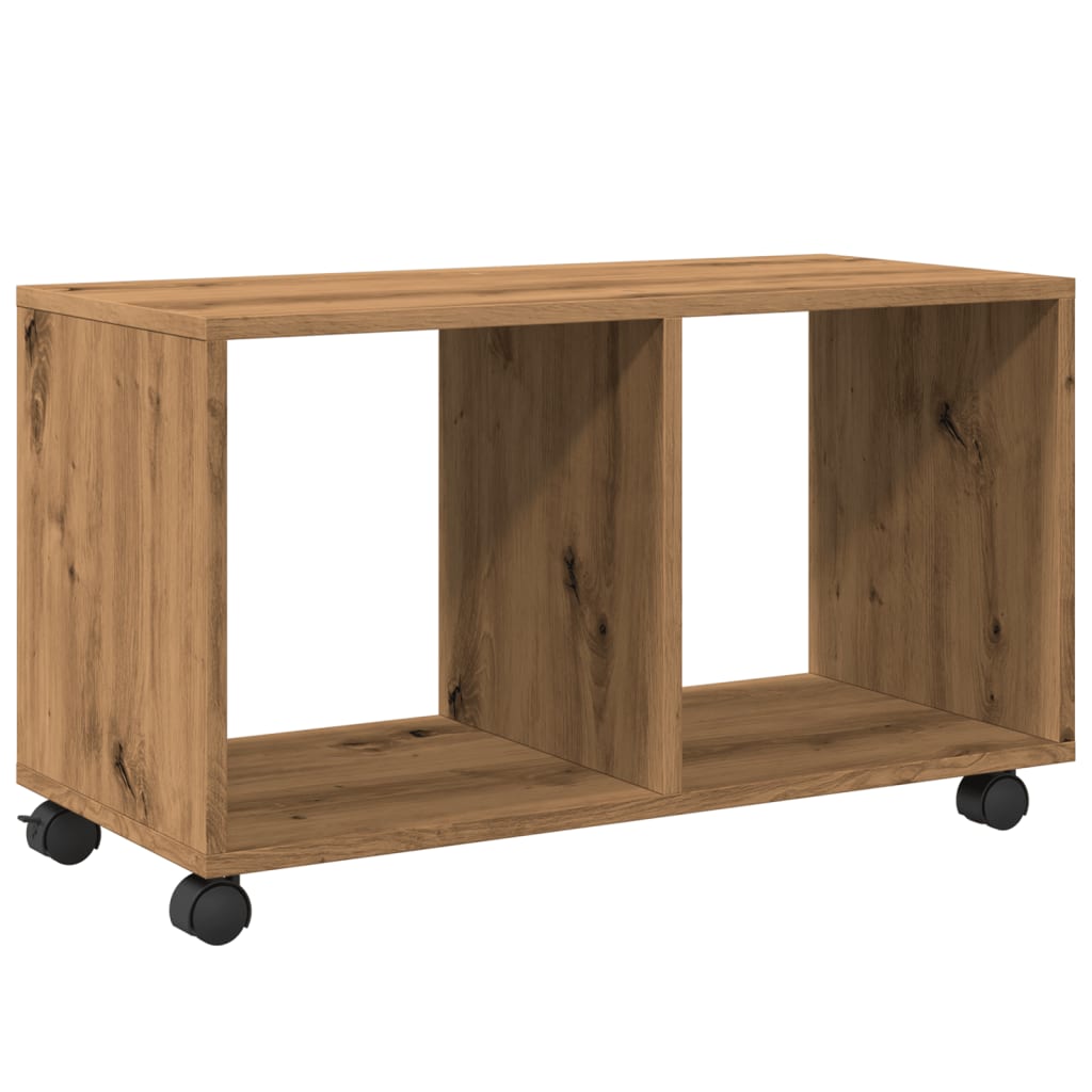 vidaXL Rolling Cabinet Artisian Oak 72x33x42.5 cm Engineered Wood