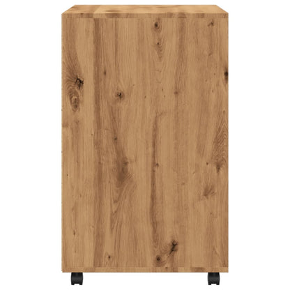 Rolling Cabinet Artisian Oak 60x48x81 cm Engineered Wood