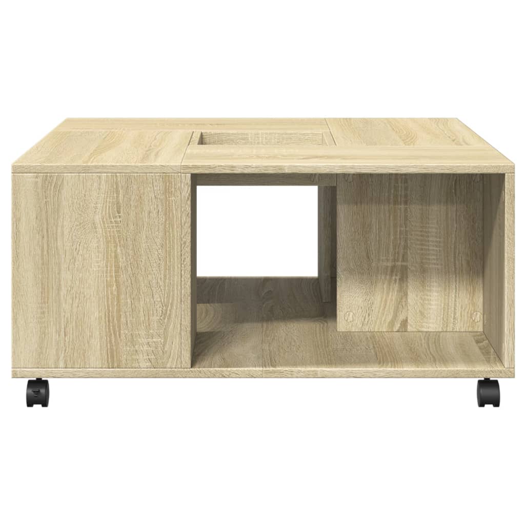 Coffee Table Sonoma Oak 80x80x40 cm Engineered Wood