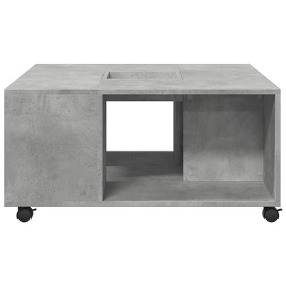 Coffee Table Concrete Grey 80x80x40 cm Engineered Wood