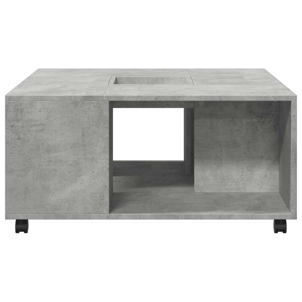 Coffee Table Concrete Grey 80x80x40 cm Engineered Wood