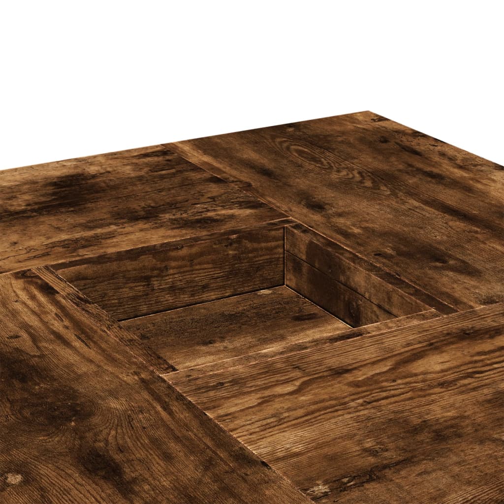 Coffee Table Smoked Oak 80x80x40 cm Engineered Wood