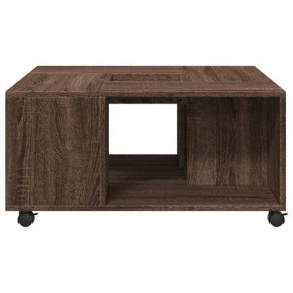 Coffee Table Brown Oak 80x80x40 cm Engineered Wood