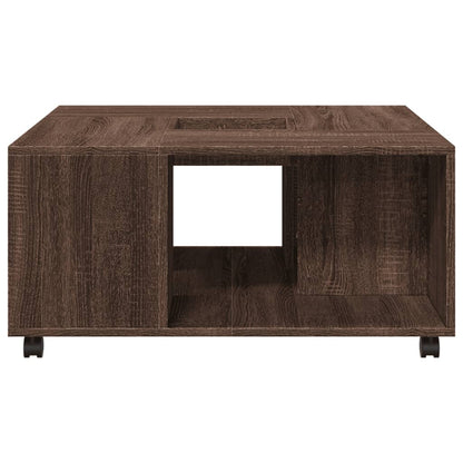 Coffee Table Brown Oak 80x80x40 cm Engineered Wood