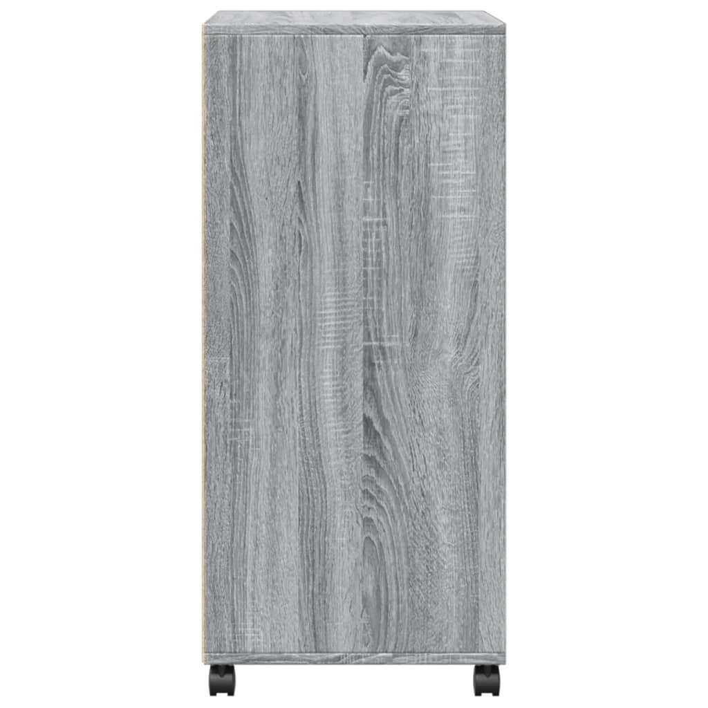 Rolling Cabinet Grey sonoma 55x40x91 cm Engineered Wood