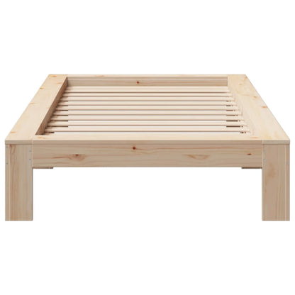 Bed Frame without Mattress 100x200 cm Solid Wood Pine