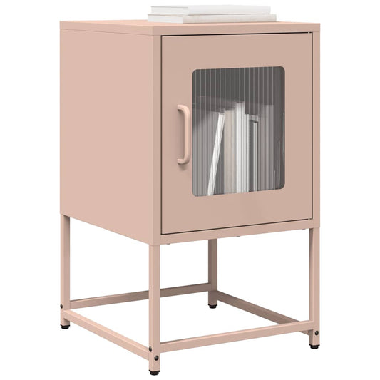 Bedside Cabinet Pink 36x39x60.5 cm Cold-rolled Steel