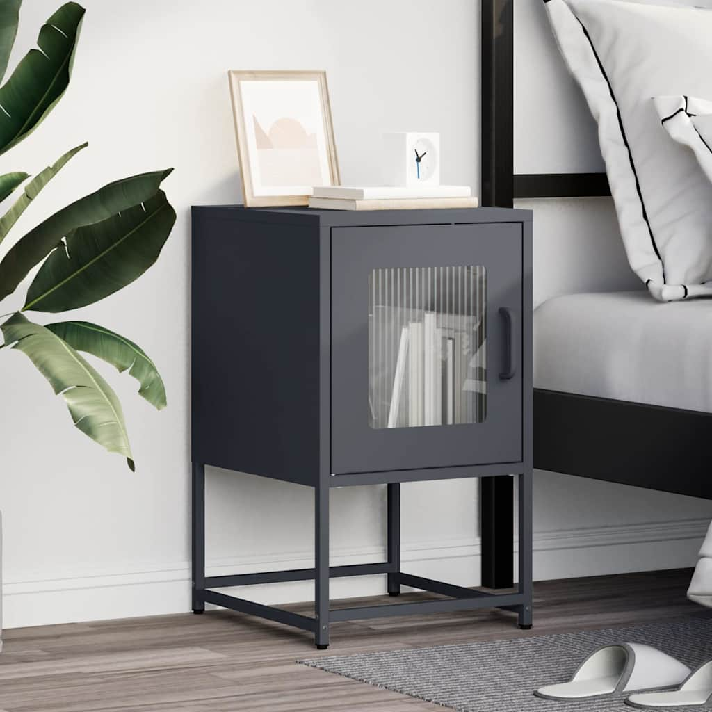 Bedside Cabinet Anthracite 36x39x60.5 cm Cold-rolled Steel