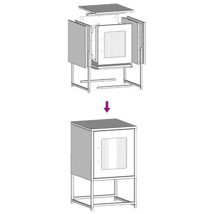 Bedside Cabinet Anthracite 36x39x60.5 cm Cold-rolled Steel