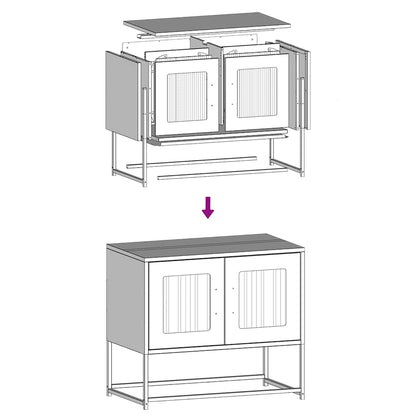 TV Cabinet Black 68x39x60.5 cm Cold-rolled Steel