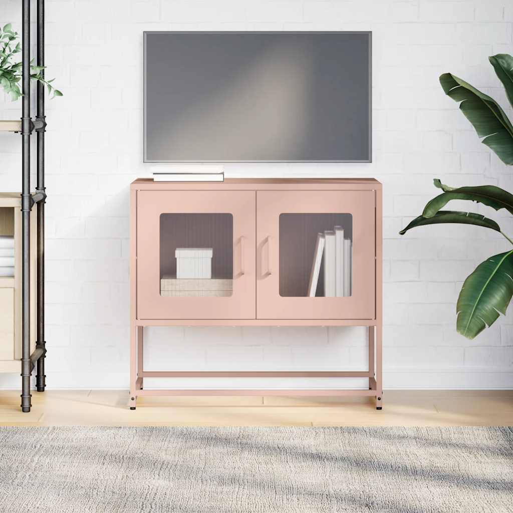 TV Cabinet Pink 68x39x60.5 cm Cold-rolled Steel