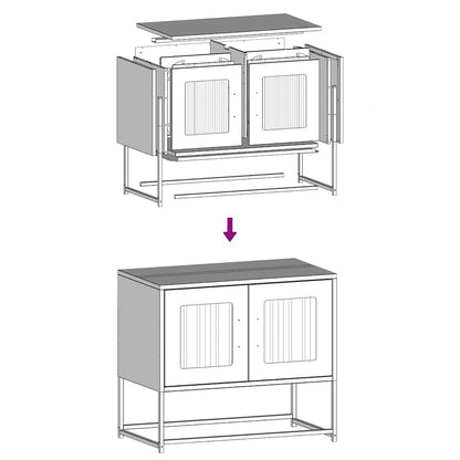 TV Cabinet White 68x39x60.5 cm Cold-rolled Steel