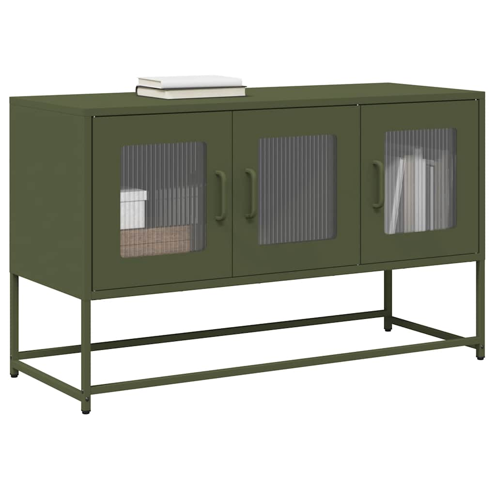 TV Cabinet Olive Green 100.5x39x60.5 cm Cold-rolled Steel