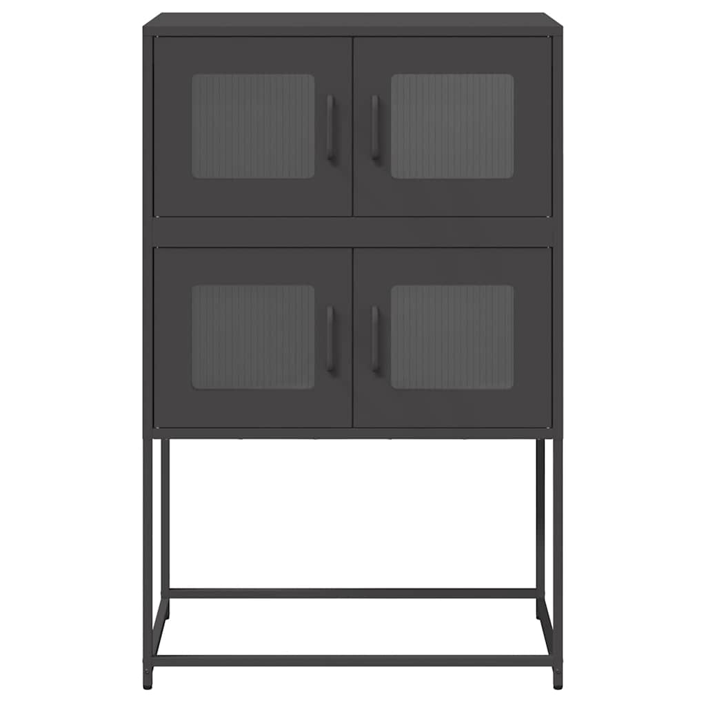 Highboard Black 68x39x107 cm Steel