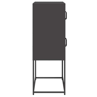 Highboard Black 68x39x107 cm Steel