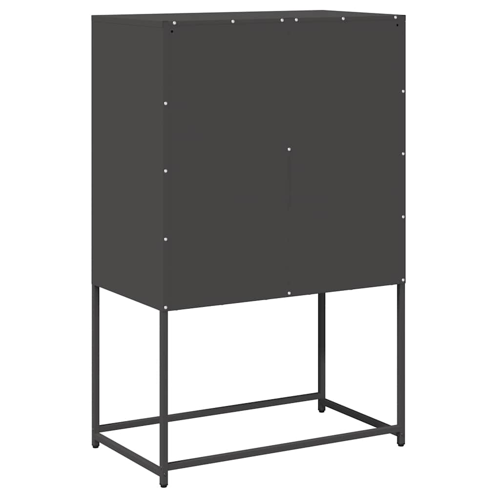 Highboard Black 68x39x107 cm Steel