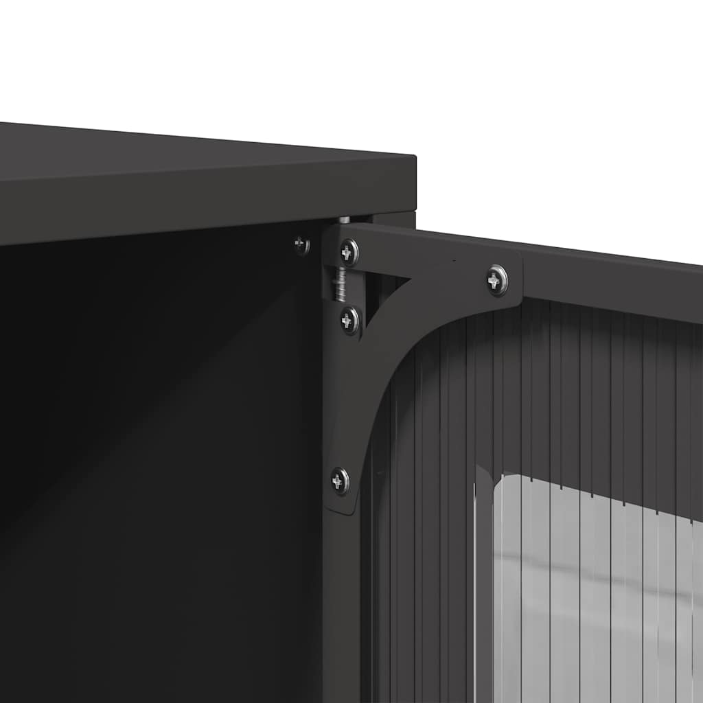 Highboard Black 68x39x107 cm Steel