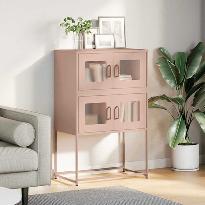 Highboard Pink 68x39x107 cm Steel