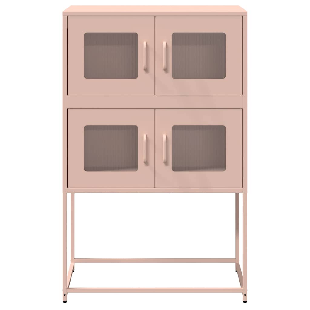 Highboard Pink 68x39x107 cm Steel