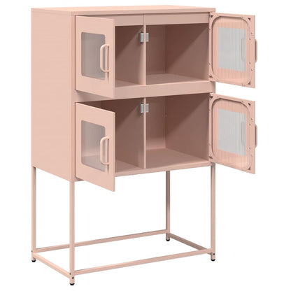 Highboard Pink 68x39x107 cm Steel