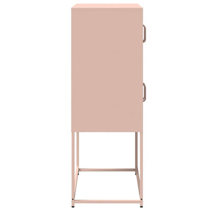 Highboard Pink 68x39x107 cm Steel