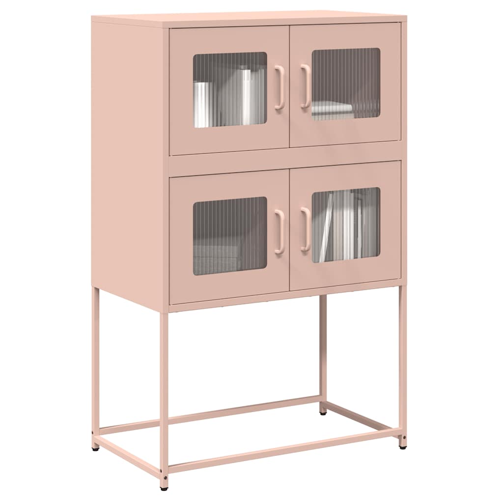 Highboard Pink 68x39x107 cm Steel