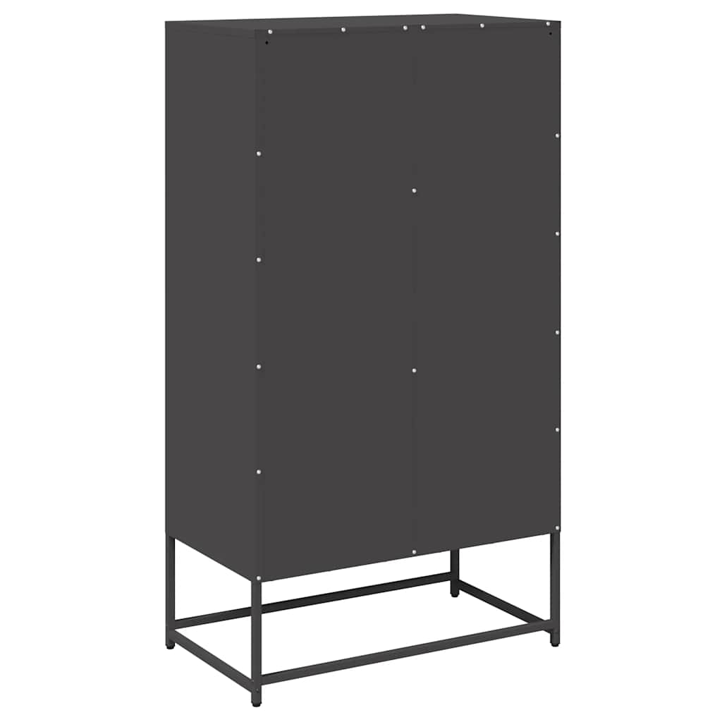 Highboard Black 68x39x123 cm Steel