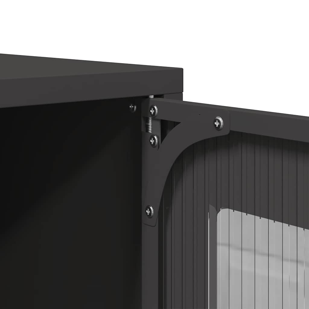 Highboard Black 68x39x123 cm Steel