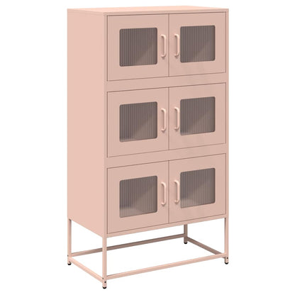 Highboard Pink 68x39x123 cm Steel