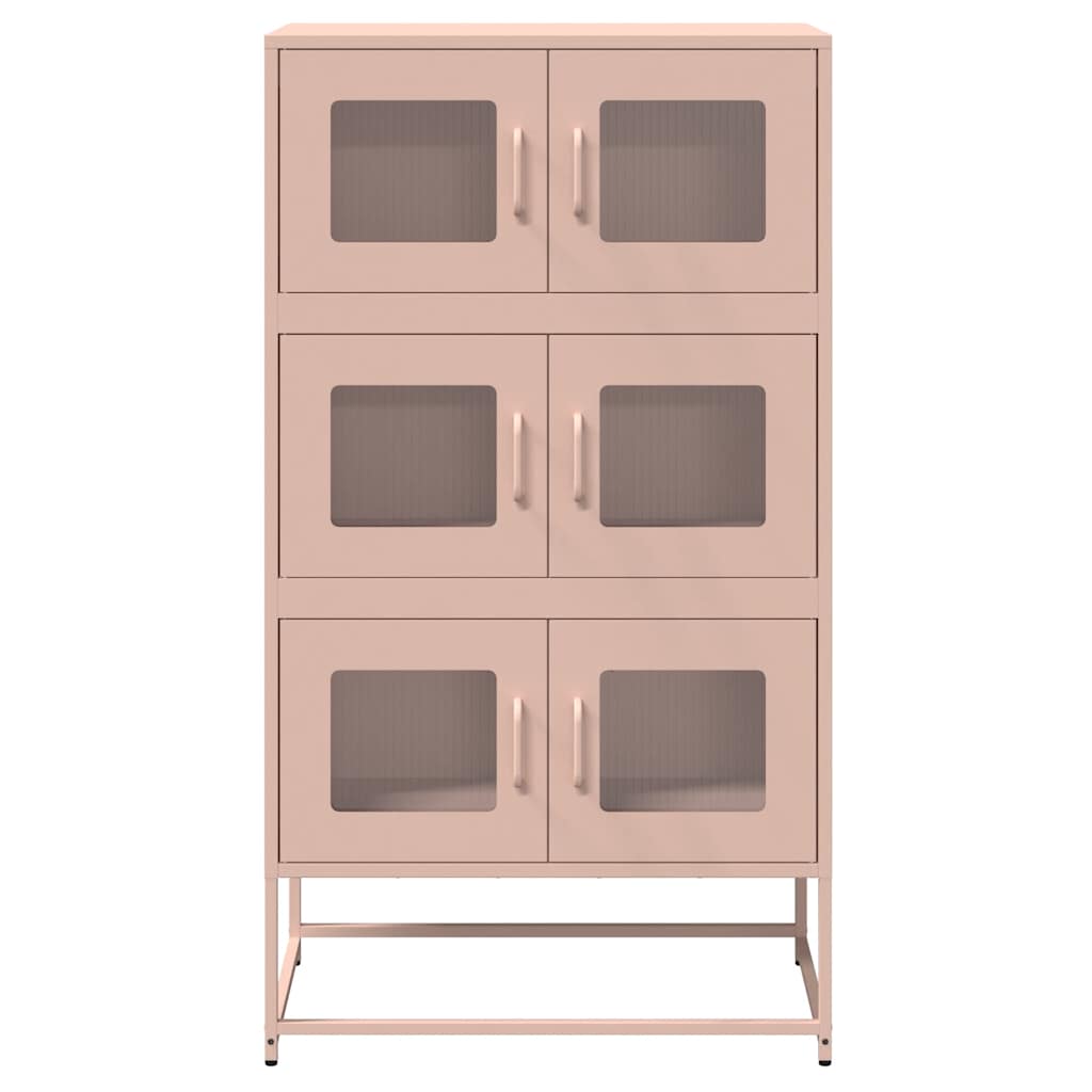 Highboard Pink 68x39x123 cm Steel