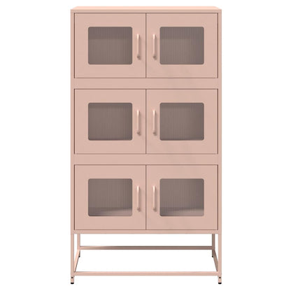 Highboard Pink 68x39x123 cm Steel