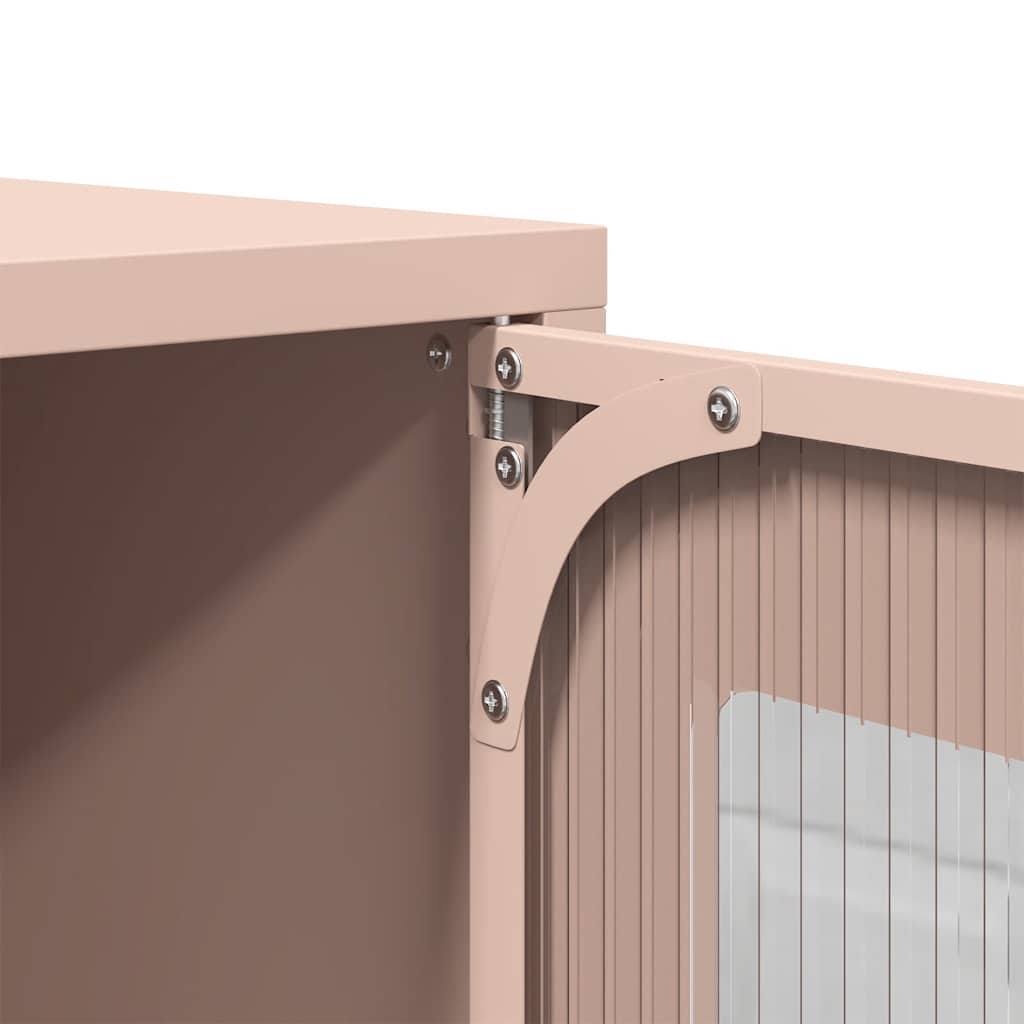 Highboard Pink 68x39x123 cm Steel