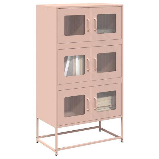 Highboard Pink 68x39x123 cm Steel