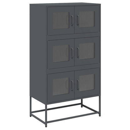 Highboard Anthracite 68x39x123 cm Steel