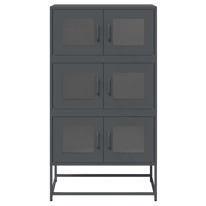 Highboard Anthracite 68x39x123 cm Steel