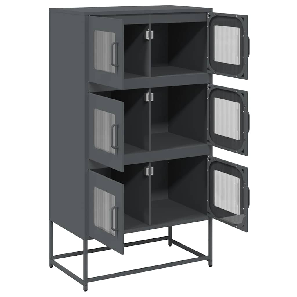 Highboard Anthracite 68x39x123 cm Steel