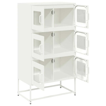 Highboard White 68x39x123 cm Steel