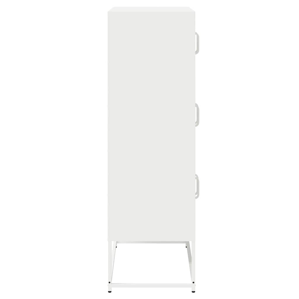 Highboard White 68x39x123 cm Steel