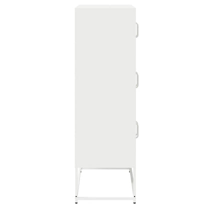 Highboard White 68x39x123 cm Steel