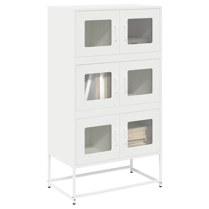 Highboard White 68x39x123 cm Steel