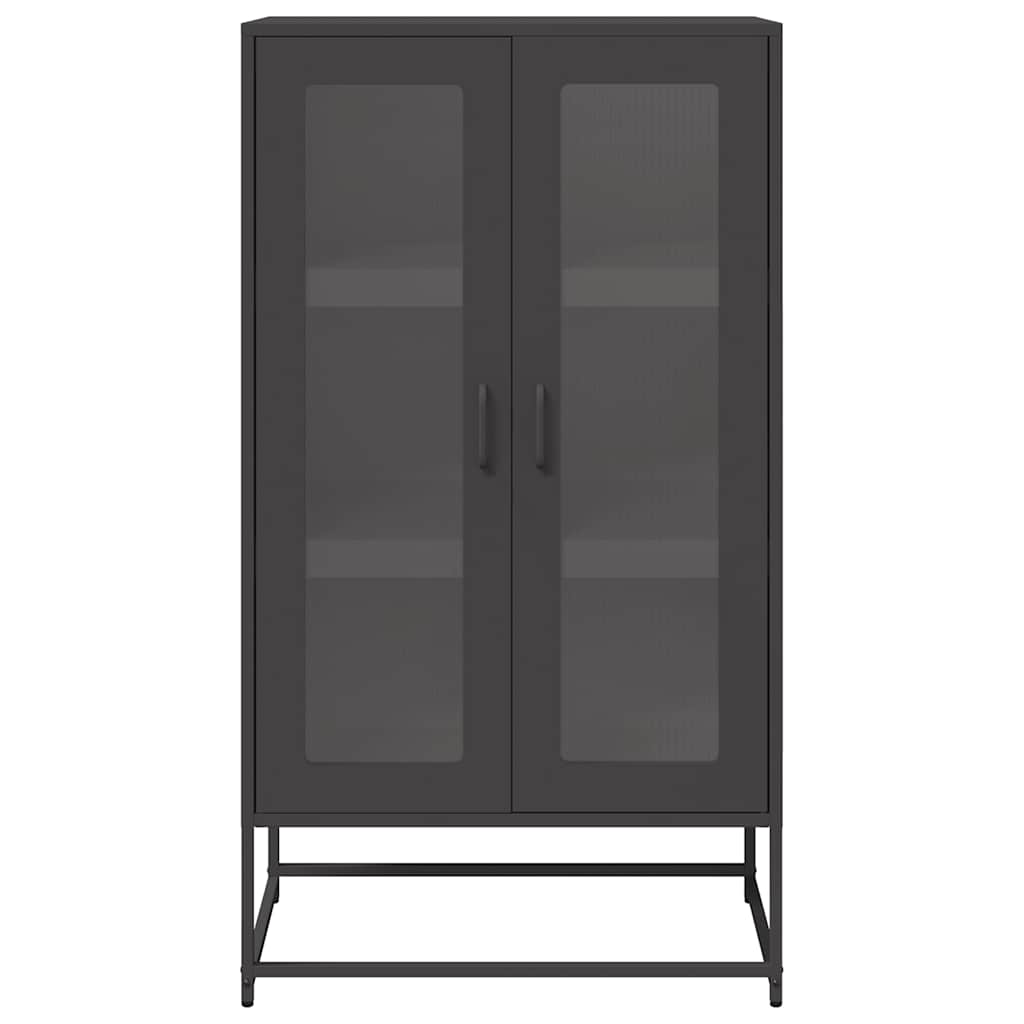 Highboard Black 68x39x123 cm Steel