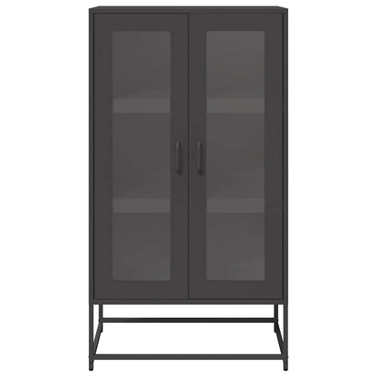 Highboard Black 68x39x123 cm Steel