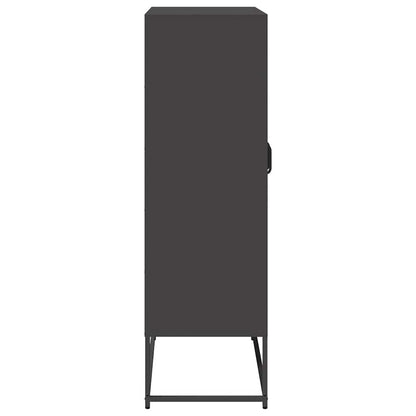 Highboard Black 68x39x123 cm Steel