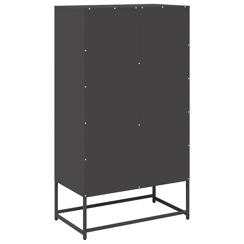 Highboard Black 68x39x123 cm Steel