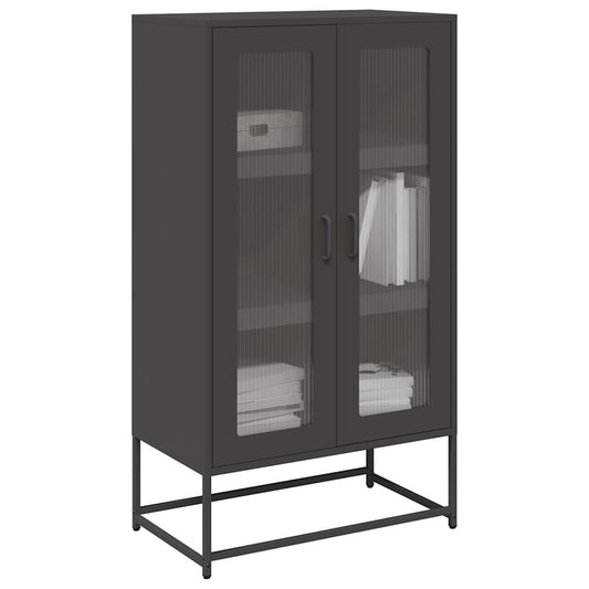 Highboard Black 68x39x123 cm Steel