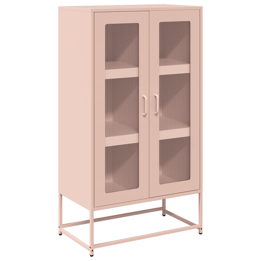 Highboard Pink 68x39x123 cm Steel