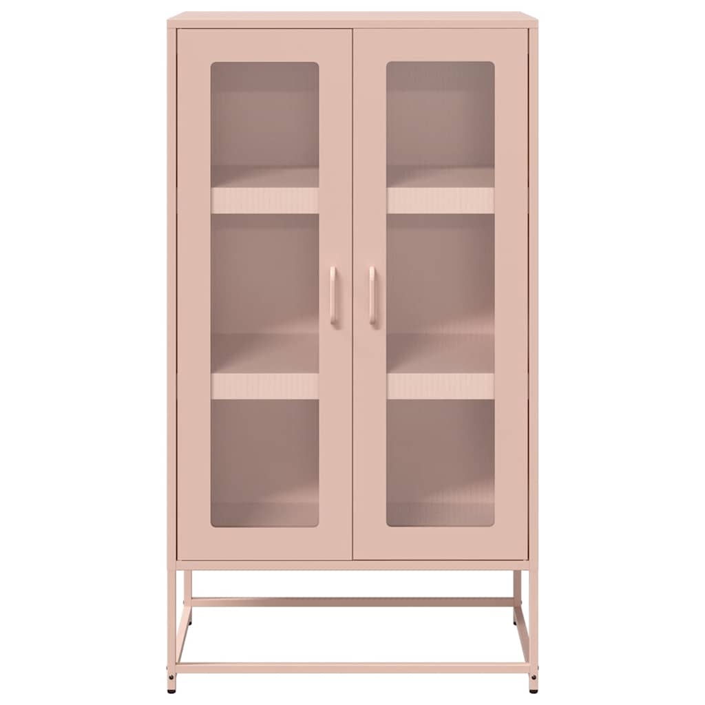 Highboard Pink 68x39x123 cm Steel